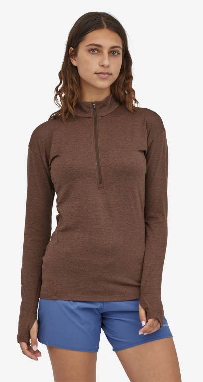 Camisas Patagonia Seabrook Zip-Neck Mujer Marrom | nbwYzeO3