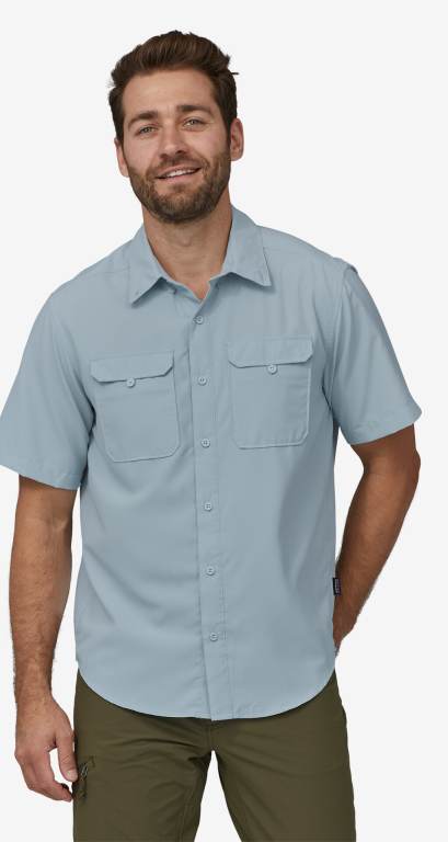 Camisas Patagonia Self-Guided UPF Senderismo Hombre Azules | PwsUeyZ4