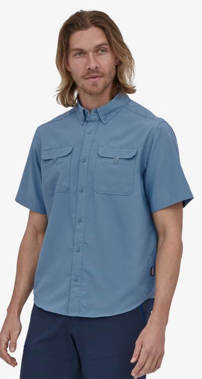 Camisas Patagonia Self-Guided UPF Senderismo Hombre Azules | TTVVdqdR