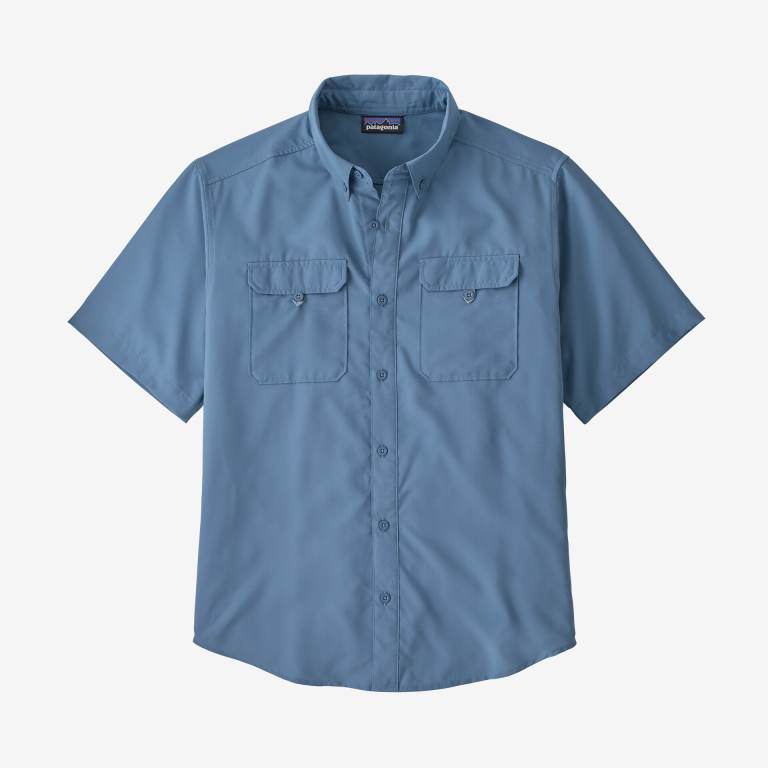 Camisas Patagonia Self-Guided UPF Senderismo Hombre Azules | TTVVdqdR