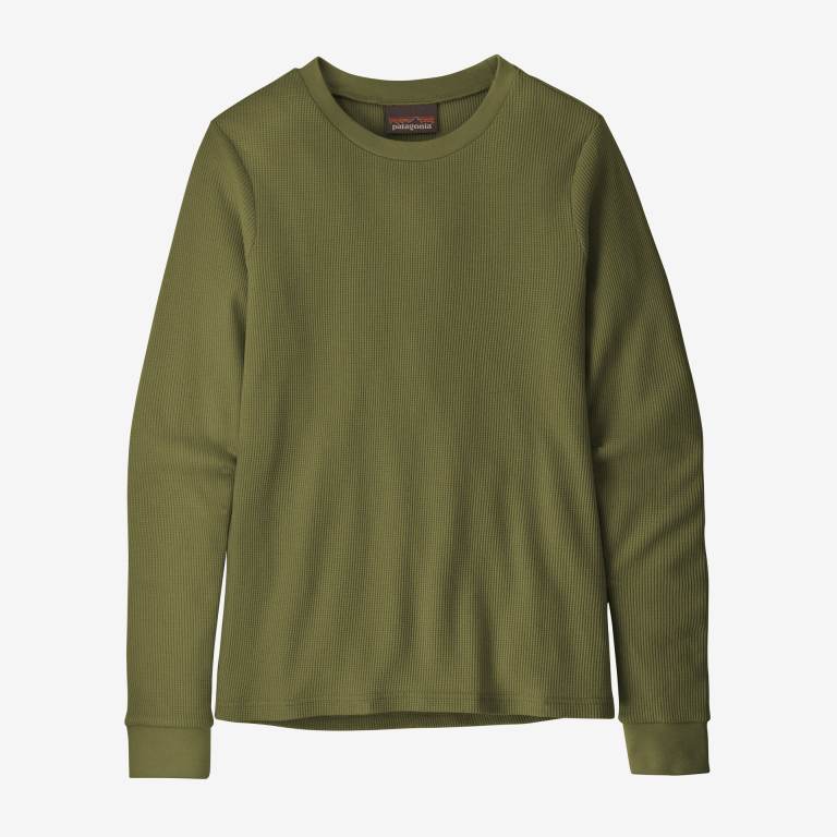 Camisas Patagonia Trabajo Waffle Crewneck Mujer Verdes | 6EDbtUxE