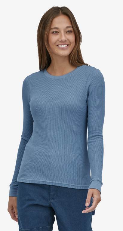 Camisas Patagonia Trabajo Waffle Crewneck Mujer Grises Claro | fimDEmD0