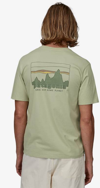 Camiseta Patagonia 73 Skyline Organic Algodon Hombre Verdes | boPmuMcF