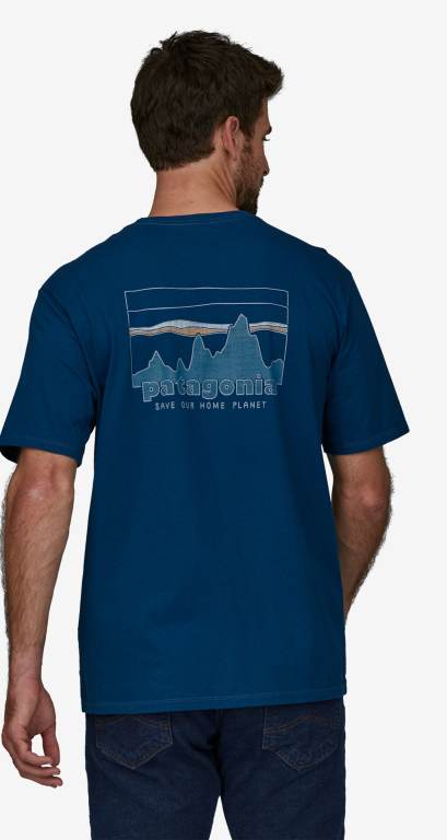 Camiseta Patagonia 73 Skyline Organic Algodon Hombre Marrom | evPMfxI1