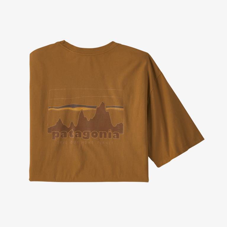 Camiseta Patagonia 73 Skyline Organic Algodon Hombre Marrom | evPMfxI1