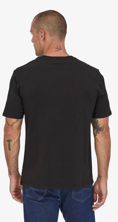 Camiseta Patagonia Alpine Icon Regenerative Organic Certifiedâ„¢ Algodon Hombre Negros | 63RuiNCP