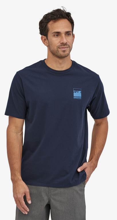 Camiseta Patagonia Alpine Icon Regenerative Organic Certifiedâ„¢ Algodon Hombre Azul Marino | aq4xVY5k