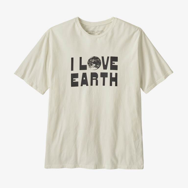 Camiseta Patagonia Earth Love Organic Hombre Blancos | XzEk7W6I