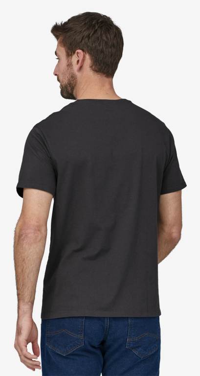 Camiseta Patagonia Flying Fish Patch Organic Pocket Unisex Negros | LQLWkprN