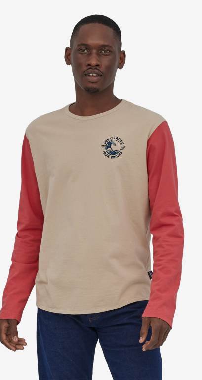 Camiseta Patagonia Long-Sleeved GPIWâ„¢ Crest Organic Baseball Hombre Marrom | X9clEKPw