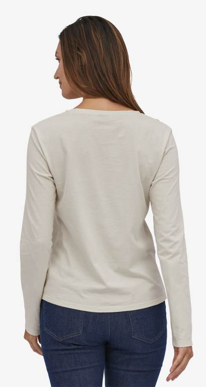 Camiseta Patagonia Long-Sleeved Regenerative Organic Certifiedâ„¢ Algodon Mujer Blancos | 8hc3BCjr