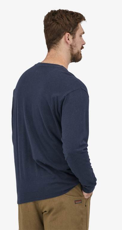 Camiseta Patagonia Long-Sleeved Trabajo Henley Pocket Hombre Marrom | RB4JXPqS