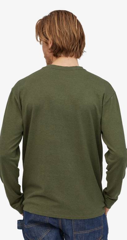 Camiseta Patagonia Long-Sleeved Trabajo Henley Pocket Hombre Verdes | TqHBp0gB