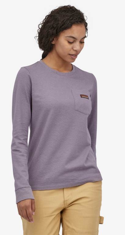 Camiseta Patagonia Long-Sleeved Trabajo Pocket Mujer Verdes | YJT2gZf1