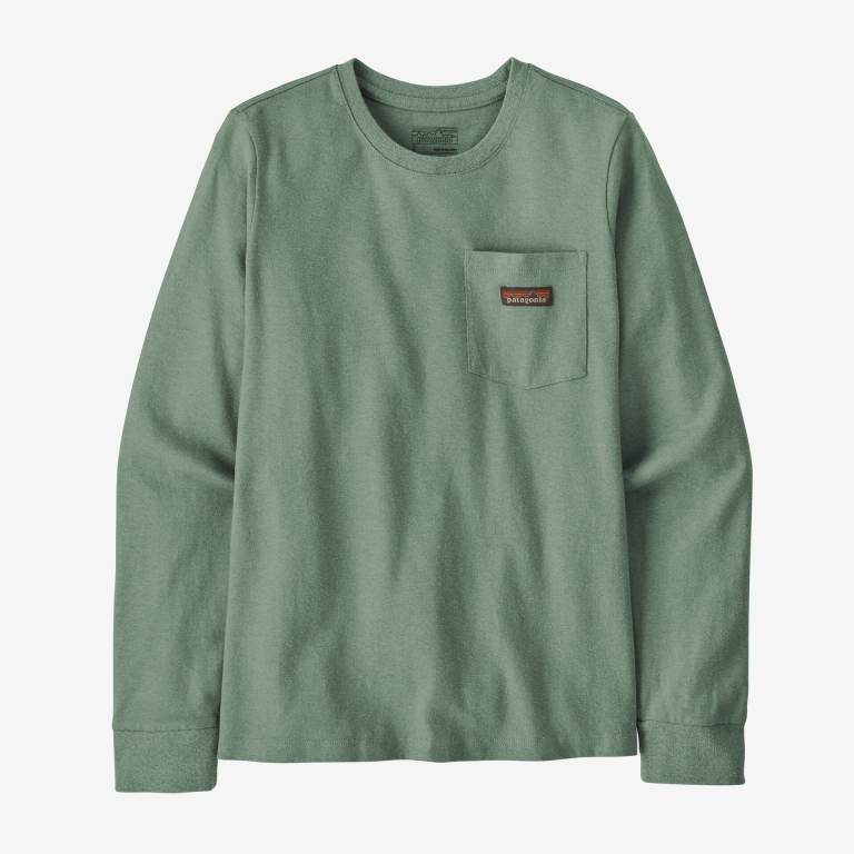 Camiseta Patagonia Long-Sleeved Trabajo Pocket Mujer Verdes | YJT2gZf1