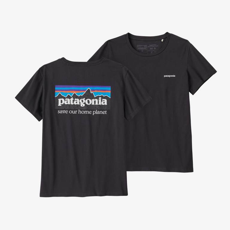 Camiseta Patagonia P-6 Mission Organic Algodon Mujer Negros | 3d7gp18K