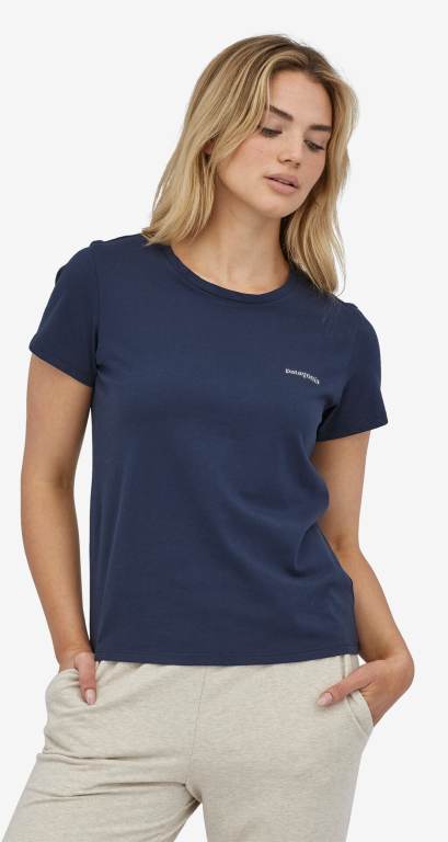 Camiseta Patagonia P-6 Mission Organic Algodon Mujer Azul Marino | WqRk5WHK