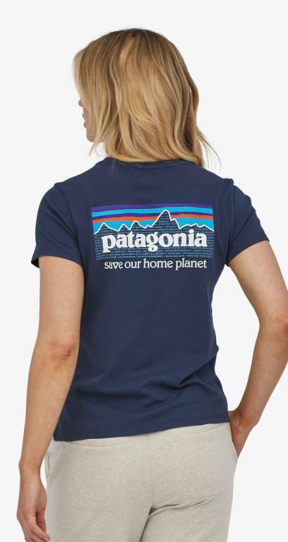 Camiseta Patagonia P-6 Mission Organic Algodon Mujer Azul Marino | WqRk5WHK