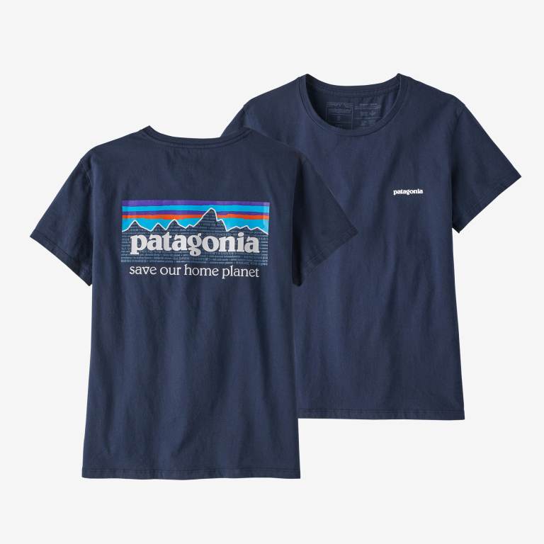 Camiseta Patagonia P-6 Mission Organic Algodon Mujer Azul Marino | WqRk5WHK