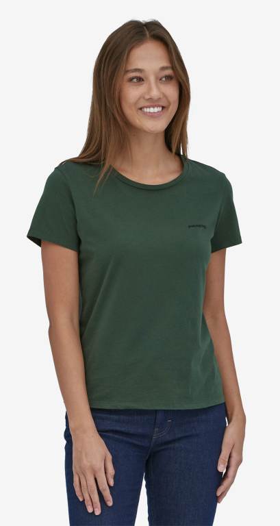 Camiseta Patagonia P-6 Mission Organic Algodon Mujer Verdes | iQ85SMYq