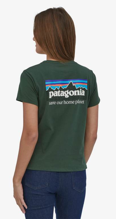 Camiseta Patagonia P-6 Mission Organic Algodon Mujer Verdes | iQ85SMYq