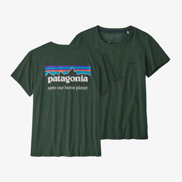 Camiseta Patagonia P-6 Mission Organic Algodon Mujer Verdes | iQ85SMYq