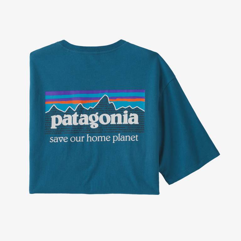 Camiseta Patagonia P-6 Mission Organic Algodon Hombre Azules | jM2i7KsS