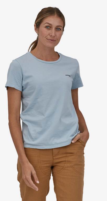 Camiseta Patagonia P-6 Mission Organic Algodon Mujer Azules | kGQUBsNE