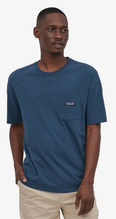 Camiseta Patagonia Regenerative Organic Certifiedâ„¢ Algodon Ligeros Pocket Hombre Azules | Cc7FLISw