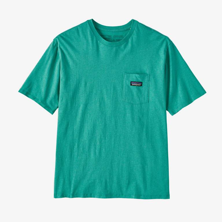 Camiseta Patagonia Regenerative Organic Certifiedâ„¢ Algodon Ligeros Pocket Hombre Turquesa | z21CvybL