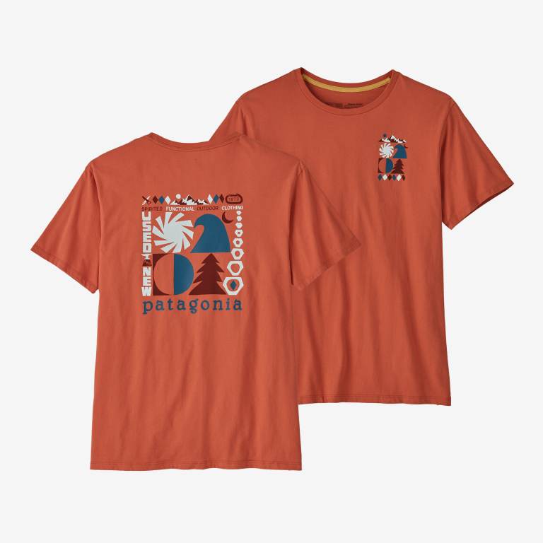 Camiseta Patagonia Spirited Seasons Organic Unisex Coral | k9f4mcbE