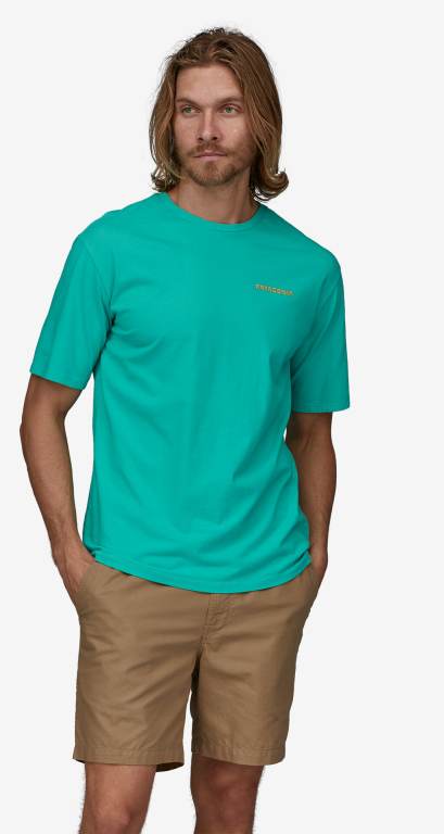 Camiseta Patagonia Summit Swell Organic Hombre Turquesa | 8eCBCUju