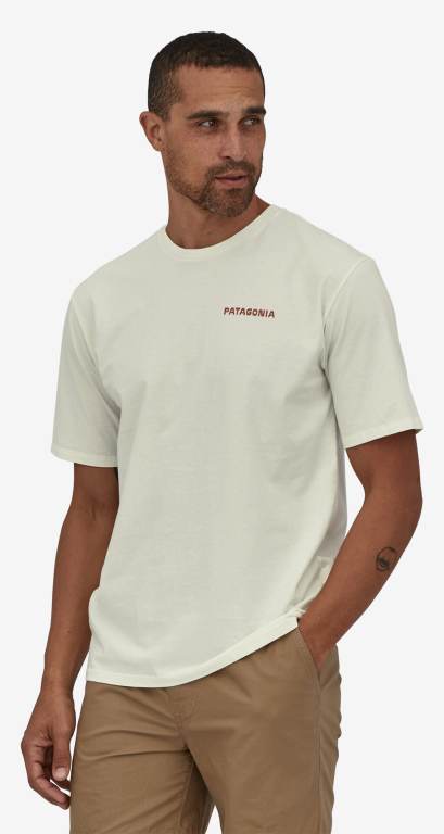 Camiseta Patagonia Summit Swell Organic Hombre Blancos | KzZnc7cJ