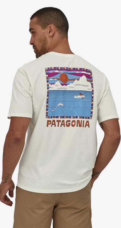 Camiseta Patagonia Summit Swell Organic Hombre Blancos | KzZnc7cJ