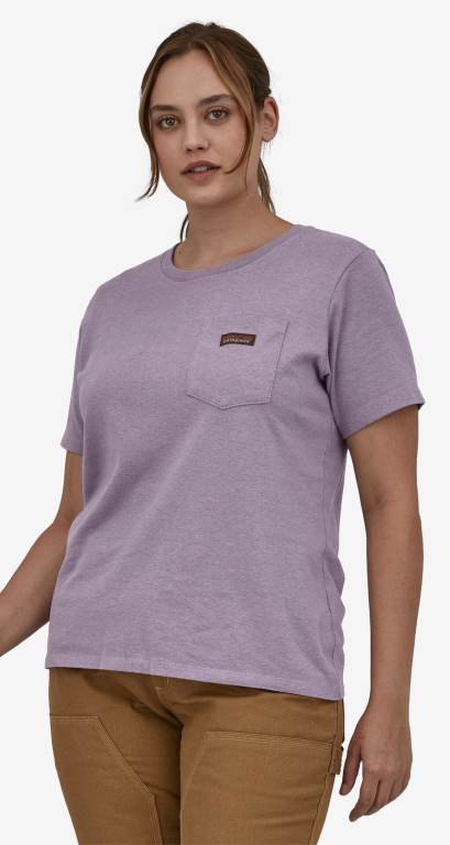 Camiseta Patagonia Trabajo Pocket Mujer Morados | 1gABWRVd