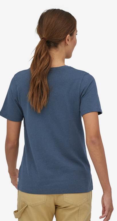 Camiseta Patagonia Trabajo Pocket Mujer Grises Azules | 6EdtymP4