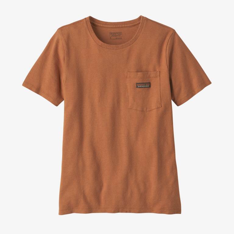 Camiseta Patagonia Trabajo Pocket Mujer Marrom | dvcWXf4U