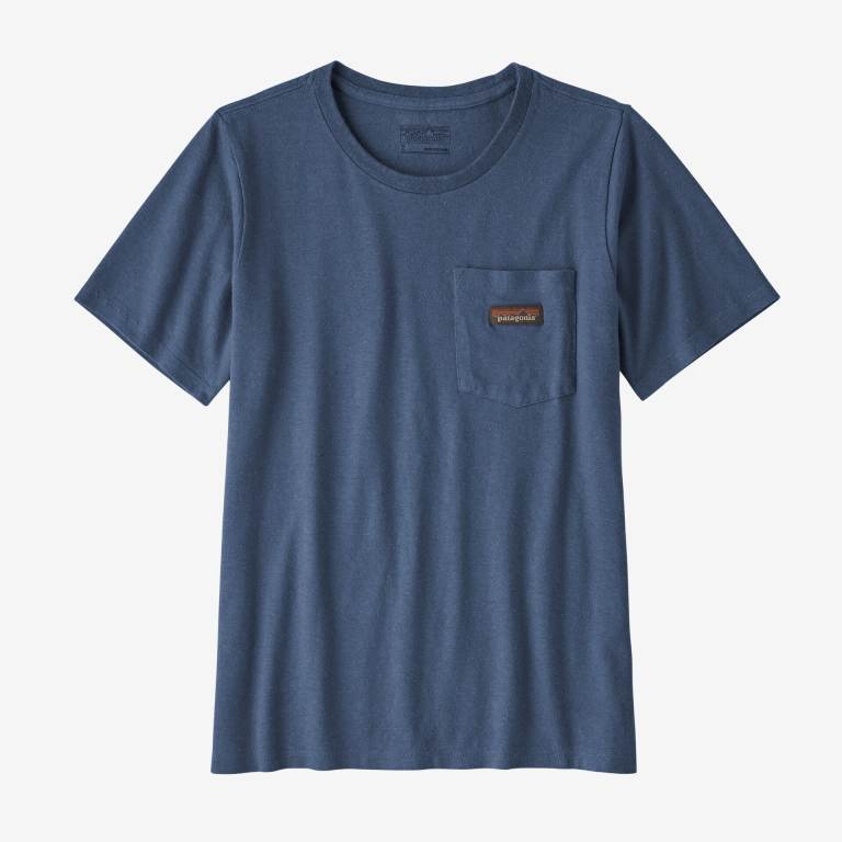 Camiseta Patagonia Trabajo Pocket Mujer Grises Azules | zRSOfAtw