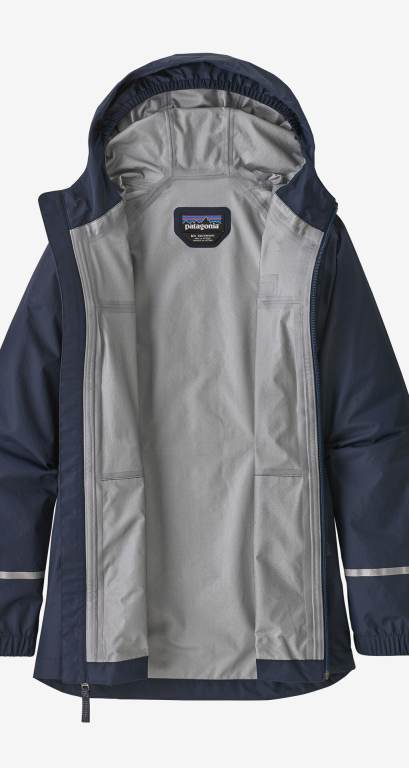 Chaquetas Patagonia Girls' Torrentshell 3L Rain Niños Azul Marino | pf4FoyPW