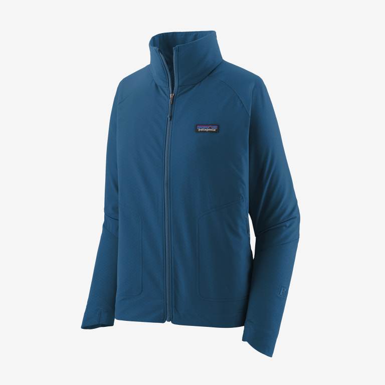 Chaquetas Patagonia R1Â® CrossStrata Mujer Azules | 5MqH1gW7