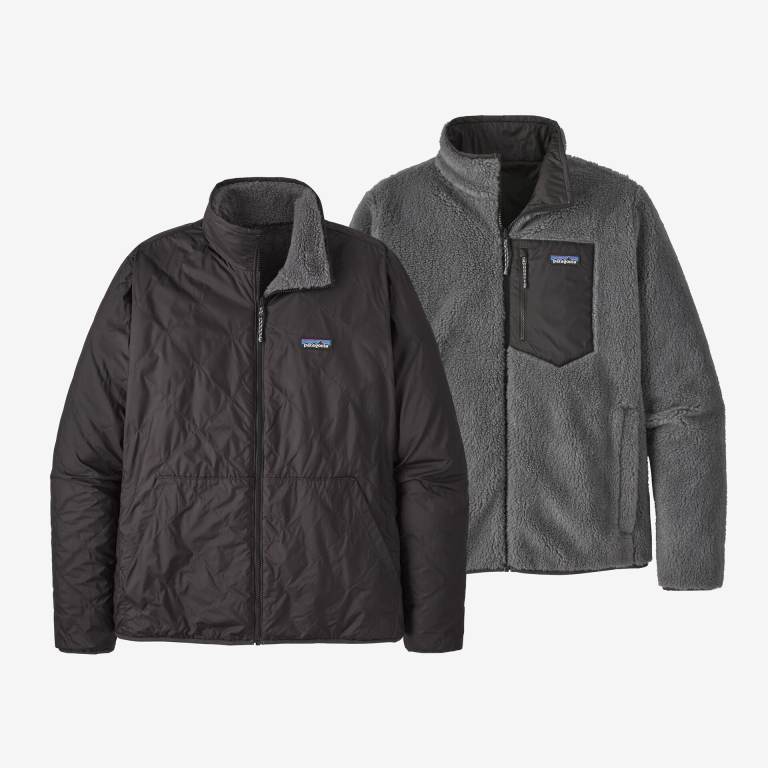 Chaquetas Patagonia Reversible Woolyester Pile Hombre Negros | k9hFI9rP