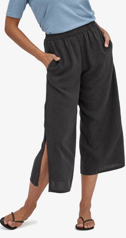 Pantalones Patagonia Garden Island Ligeros Anchos Leg Mujer Negros | AD0wJpf3