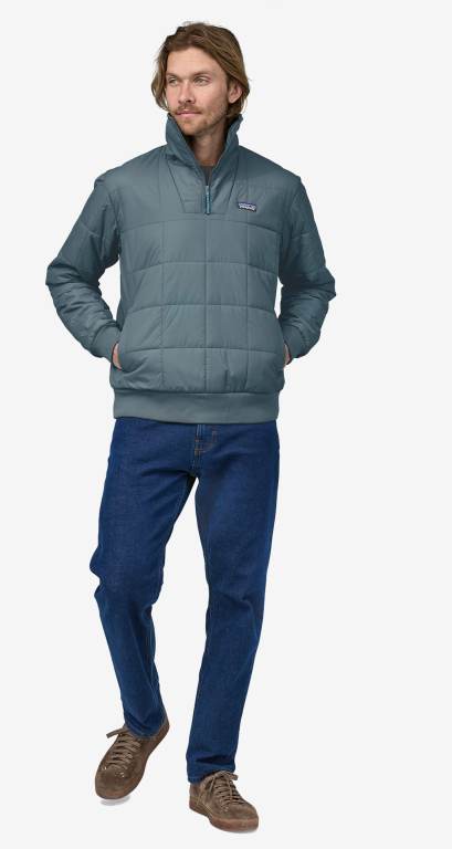 Pullover Patagonia Box Acolchado Windproof Hombre Grises | isLl8kKw