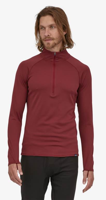 Pullover Patagonia CapileneÂ® Midweight Baselayer 1/2-Zip Hombre Rojos | DQK0YPA2