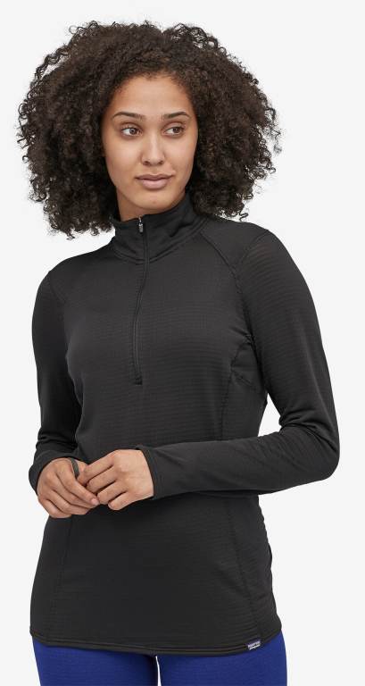 Pullover Patagonia CapileneÂ® Thermal Weight Baselayer 1/2-Zip Mujer Negros | nK8NHegE