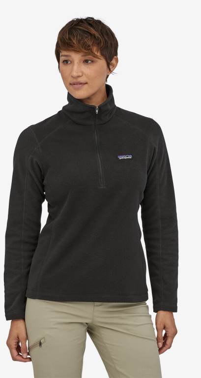 Pullover Patagonia Micro DÂ® 1/4-Zip Mujer Negros | MY5CSQOQ