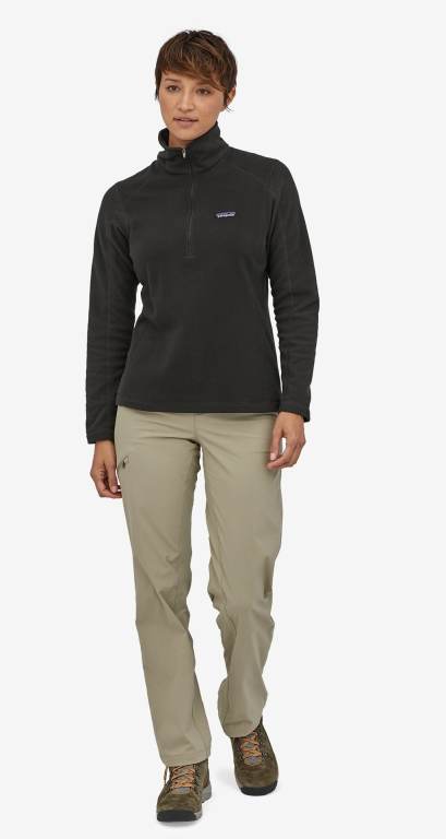 Pullover Patagonia Micro DÂ® 1/4-Zip Mujer Negros | MY5CSQOQ