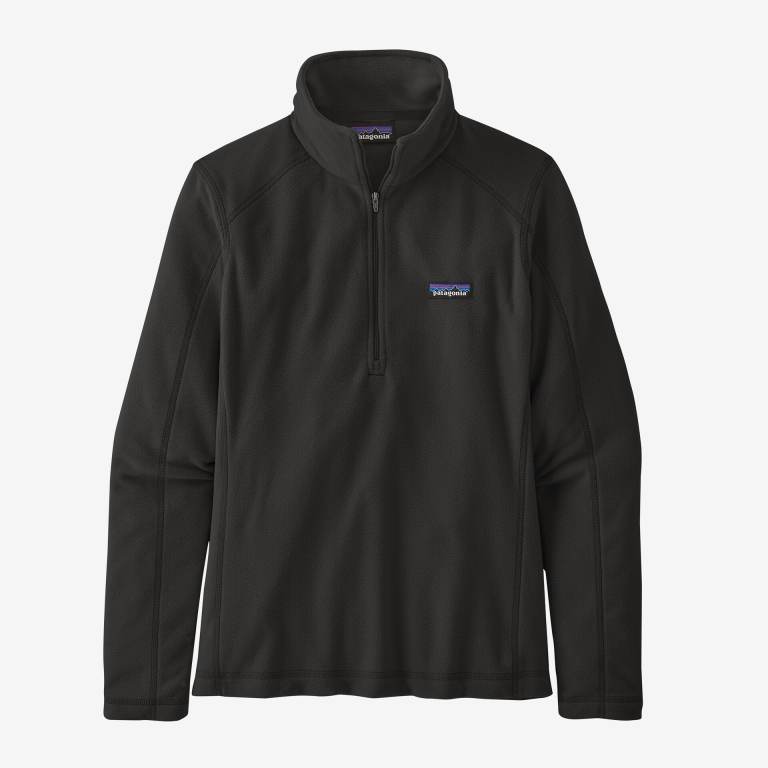 Pullover Patagonia Micro DÂ® 1/4-Zip Mujer Negros | MY5CSQOQ