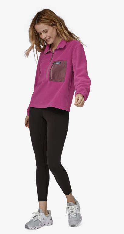 Pullover Patagonia Microdini 1/2-Zip Mujer Rosas | eCKgUSNG