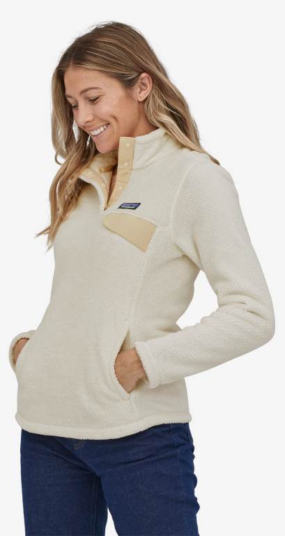 Pullover Patagonia Re-Tool Snap-TÂ® Mujer Beige/White | D7zoQc4r